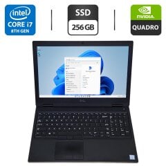 Мобильная рабочая станция Dell Precision 7530 / 15.6" (1920x1080) IPS / Intel Core i7-8850H (6 (12) ядра по 2.6 - 4.3 GHz) / 16 GB DDR4 / 256 GB SSD / nVidia Quadro P2000, 4 GB GDDR5, 128-bit / WebCam