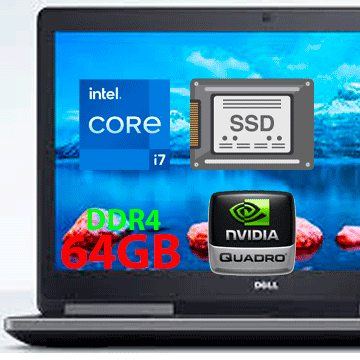 Мобільна робоча станція Dell Precision 7720 / 17.3" (1920x1080) TN / Intel Core i7-6820HQ (4 (8) ядра по 2.7 - 3.6 GHz) / 64 GB DDR4 / 1000 GB SSD / nVidia Quadro P5000, 16 GB GDDR5X, 256-bit / WebCam