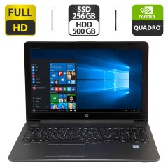 Мобильная рабочая станция HP ZBook 15 G3 / 15.6" (1920x1080) TN / Intel Core i7-6820HQ (4 (8) ядра по 2.7 - 3.6 GHz) / 16 GB DDR4 / 256 GB SSD + 500 GB HDD / nVidia Quadro M2000M, 4 GB GDDR5, 128-bit / WebCam