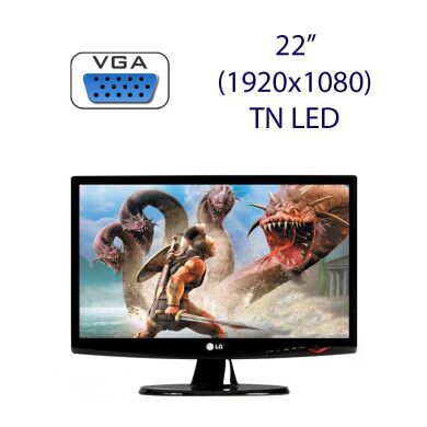 Монітор LG W2243S / 22" (1920х1080) TN LED / 1x VGA
