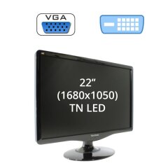 Монітор ViewSonic VA2232w / 22" (1680x1050) TN LED / 1x DVI-D, 1x VGA