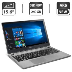 Ноутбук Acer Aspire V5-572P / 15.6" (1366x768) TN / Intel Core i5-3337U (2 (4) ядра по 1,8 - 2,7 GHz) / 8 GB DDR3 / 240 GB SSD NEW / Intel HD Graphics 4000 / WebCam / АКБ NEW / HDMI