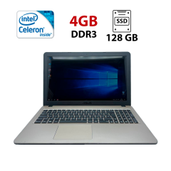 Ноутбук Asus VivoBook 540SA / 15.6" (1366x768) TN / Intel Celeron N3050 (2 ядра по 1.6 - 2.16 GHz) / 4 GB DDR3 / 128 GB SSD / Intel HD Graphics / WebCam