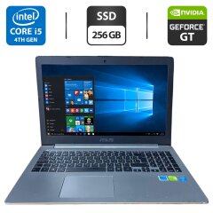 Ноутбук Б-класс Asus R553L / 15.6" (1366x768) TN / Intel Core i5-4200U (2 (4) ядра по 1.6 - 2.6 GHz) / 8 GB DDR3 / 256 GB SSD / nVidia GeForce GT 740M, 2 GB GDDR3, 64-bit / WebCam / DVD-ROM
