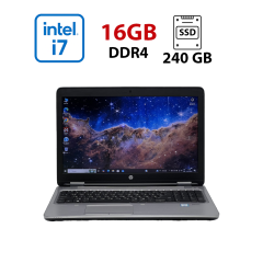 Ноутбук Б-класс HP ProBook 650 G2 / 15.6" (1920x1080) TN / Intel Core i7-6600U (2 (4) ядра по 2.6 - 3.4 GHz) / 16 GB DDR4 / 240 GB SSD / Intel HD Graphics 520 / WebCam