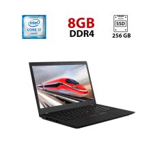 Ноутбук Б-класс Lenovo ThinkPad T470s / 14" (1920х1080) TN / Intel Core i7-7600U (2 (4) ядра 2.8 - 3.9 GHz) / 8 GB DDR4 / 256 GB SSD / Intel HD Graphics 620 / WebCam