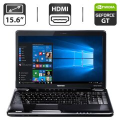Ноутбук Б-клас Toshiba Satellite A500 / 15.6" (1366x768) TN / Intel Core i3-330M (2 (4) ядра по 2.13 GHz) / 4 GB DDR3 / 500 GB HDD / nVidia GeForce GT 330M, 512 MB GDDR3, 128-bit / WebCam / HDMI