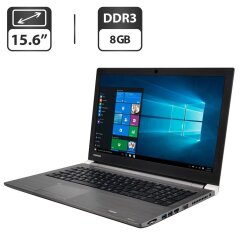 Ноутбук Б-класс Toshiba Tecra A50-C / 15.6" (1366x768) TN / Intel Core i5-6200U (2 (4) ядра по 2.3 - 2.8 GHz) / 8 GB DDR3 / 240 GB SSD / Intel HD Graphics 520 / WebCam