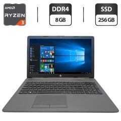 Ноутбук HP 255 G7 / 15.6" (1920x1080) TN / AMD Ryzen 3 3200U (2 (4) ядра по 2.6 - 3.5 GHz) / 8 GB DDR4 / 256 GB SSD / AMD Radeon Vega 3 Graphics / WebCam / DVD-ROM