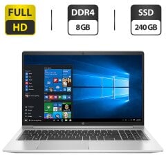 Ноутбук HP ProBook 455 G8 / 15.6" (1920x1080) IPS / AMD Ryzen 3 5400U (4 (8) ядра по 2.6 - 4.0 GHz) / 8 GB DDR4 / 240 GB SSD / AMD Radeon Vega 6 Graphics / WebCam