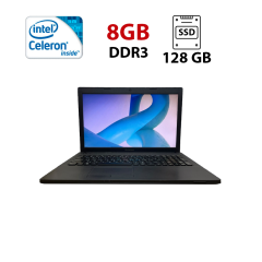 Ноутбук Б-класс Lenovo G500 / 15.6" (1366x768) TN / Intel Celeron 1005M (2 ядра по 1.9 GHz) / 8 GB DDR3 / 128 GB SSD / Intel HD Graphics / WebCam