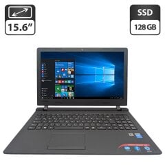 Ноутбук Lenovo IdeaPad 100-15IBY / 15.6" (1366x768) TN / Intel Pentium N3530 (4 ядра по 2.1 - 2.5 GHz) / 8 GB DDR3 / 128 GB SSD / Intel HD Graphics / WebCam / DVD-ROM