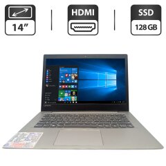 Ноутбук Lenovo IdeaPad S130 / 14" (1366x768) TN / Intel Pentium Silver N5000 (2 ядра по 1.1 - 2.7 GHz) / 4 GB DDR4 / 128 GB SSD / Intel UHD Graphics 605 / WebCam