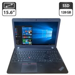 Ноутбук Б-класс Lenovo ThinkPad E560 / 15.6" (1366x768) TN / Intel Core i3-6100U (2 (4) ядра по 2.3 GHz) / 8 GB DDR3 / 128 GB SSD / Intel HD Graphics 520 / WebCam / DVD-ROM