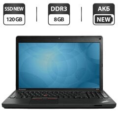 Ноутбук Lenovo ThinkPad Edge E530 / 15.6" (1366x768) TN / Intel Core i3-3120M (2 (4) ядра по 2.5 GHz) / 8 GB DDR3 / 120 GB SSD NEW / Intel HD Graphics 4000 / WebCam / DVD-ROM / АКБ NEW