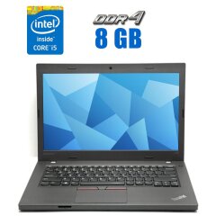 Ноутбук Lenovo ThinkPad L470 / 14" (1920x1080) IPS / Intel Core i5-6200U (2 (4) ядра по 2.3 - 2.8 GHz) / 8 GB DDR4 / 256 GB SSD / Intel HD Graphics 520 / WebCam