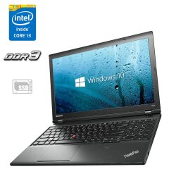 Ноутбук Lenovo Thinkpad L540 / 15.6" (1366x768) TN / Intel Core i3-4000M (2 (4) ядра по 2.4 GHz) / 4 GB DDR3 / 120 GB SSD / Intel HD Graphics 4600 / DVD-ROM 