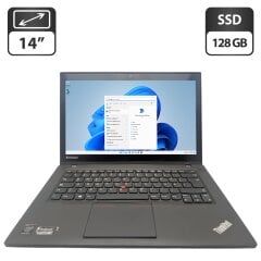 Ноутбук Lenovo ThinkPad T440 / 14" (1600x900) TN / Intel Core i5-4300U (2 (4) ядра по 1.9 - 2.9 GHz) / 8 GB DDR3 / 128 GB SSD / Intel HD Graphics 4400 / WebCam