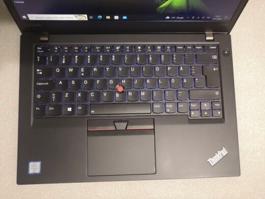 Ноутбук Lenovo ThinkPad T470s / 14" (1920x1080) IPS Touch / Intel Core i5-6300U (2 (4) ядра 2.4 - 3.0 GHz) / 8 GB DDR4 / 180 GB SSD / Intel HD Graphics 520 / WebCam / USB 3.0 / HDMI / Дві батареї