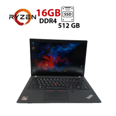 Ноутбук Lenovo ThinkPad T495 / 14" (1920x1080) IPS / AMD Ryzen 7 PRO 3700U (4 (8) ядра по 2.3 - 4.0 GHz) / 16 GB DDR4 / 512 GB SSD / AMD Radeon RX Vega 10 Graphics / WebCam