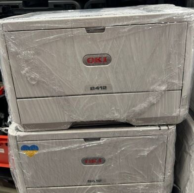 Принтер OKI B412dn / Лазерная монохромная печать / 1200 x 1200 dpi / A4 / 33 стр/мин / USB 2.0, Ethernet / Дуплекс