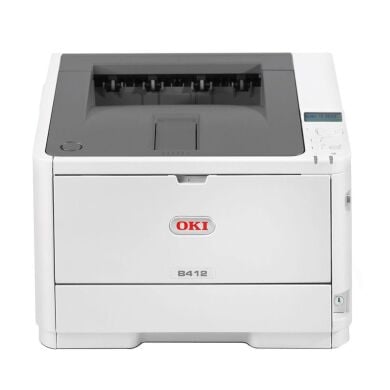 Принтер OKI B412dn / Лазерная монохромная печать / 1200 x 1200 dpi / A4 / 33 стр/мин / USB 2.0, Ethernet / Дуплекс