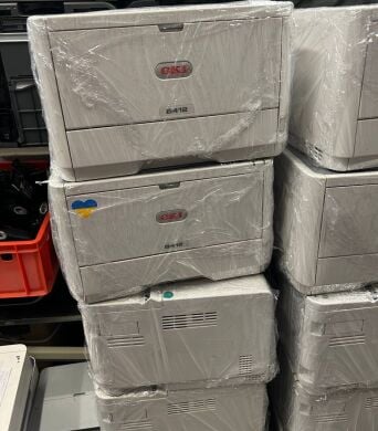 Принтер OKI B412dn / Лазерная монохромная печать / 1200 x 1200 dpi / A4 / 33 стр/мин / USB 2.0, Ethernet / Дуплекс