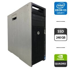 Рабочая станция Б-класс HP Z620 Workstation Tower / 2x Intel Xeon E5-2658 v2 (10 (20) ядер по 2.4 - 3.0 GHz) / 64 GB DDR3 / 240 GB SSD / nVidia Quadro K2000, 2 GB GDDR5, 256-bit / DVD-ROM