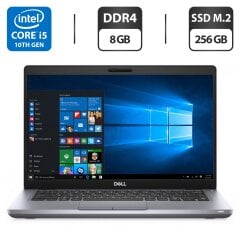 Ультрабук Б-класс Dell Latitude 5411 / 14" (1920x1080) IPS / Intel Core i5-10400H (4 (8) ядра по 2.6 - 4.6 GHz) / 8 GB DDR4 / 256 GB SSD M.2 / Intel UHD Graphics / WebCam / Windows 10 лицензия