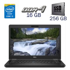 Ультрабук Dell Latitude 5490 / 14" (1920x1080) TN / Intel Core i5-8250U (4 (8) ядра по 1.6 - 3.4 GHz) / 16 GB DDR4 / 256 GB SSD / Intel UHD Graphics 620 / WebCam + Бездротова мишка