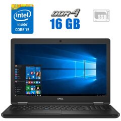 Ультрабук Dell Latitude 5590 / 15.6" (1920x1080) IPS / Intel Core i5-8350U (4 (8) ядра по 1.7 - 3.6 GHz) / 16 GB DDR4 / 240 GB SSD / Intel UHD Graphics 620 / WebCam / USB 3.1 / HDMI