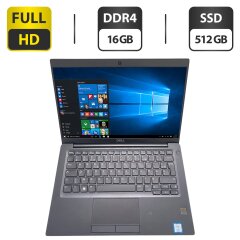 Ультрабук Dell Latitude 7390 / 13.3" (1920x1080) IPS / Intel Core i7-8650U (4 (8) ядра по 1.9 - 4.2 GHz) / 16 GB DDR4 / 512 GB SSD / Intel UHD Graphics 620 / WebCam