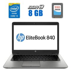 Ультрабук HP EliteBook 840 G1 / 14" (1600x900) TN / Intel Core i5-4300U (2 (4) ядра по 1.9 - 2.9 GHz) / 8 GB DDR3 / 256 GB SSD / Intel HD Graphics 4400 / DisplayPort