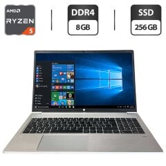 Ультрабук HP ProBook 455 G9 / 15.6" (1920x1080) IPS / AMD Ryzen 5 5625U (6 (12) ядер по 2.3 - 4.3 GHz) / 8 GB DDR4 / 256 GB SSD / AMD Radeon Vega 7 Graphics / WebCam