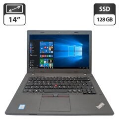 Ультрабук Lenovo ThinkPad L460 / 14" (1366x768) TN / Intel Core i3-6100U (2 (4) ядра по 2.3 GHz) / 8 GB DDR3 / 128 GB SSD / Intel HD Graphics 520 / WebCam