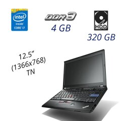 Ультрабук Lenovo ThinkPad X220 / 12.5" (1366x768) TN / Intel Core i7-2640M (2 (4) ядра по 2.8 - 3.5 GHz) / 4 GB DDR3 / 320 GB HDD / WebCam / Fingerprint