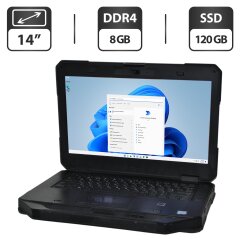 Захищений ноутбук Б-клас Dell Latitude 5414 Rugged / 14" (1366x768) TN / Intel Core i5-6300U (2 (4) ядра по 2.4 - 3.0 GHz) / 8 GB DDR4 / 120 GB SSD / Intel HD Graphics 520 / WebCam / Windows 11 Pro