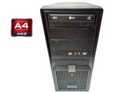ПК Asus Tower / AMD A4-5300 (2 ядра по 3.4 - 3.6 GHz) / 8 GB DDR3 / 120 GB SSD + 500 GB HDD / AMD Radeon HD 7480D / 350W