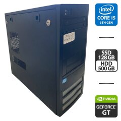 Компьютер NoName Tower / Intel Core i5-3470 (4 ядра по 3.2 - 3.6 GHz) / 8 GB DDR3 / 128 GB SSD + 500 GB HDD / nVidia GeForce GT 730, 2 GB GDDR3, 64-bit / DVD-ROM / HDMI