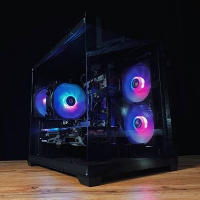 Сборка под заказ: игровой ПК Gamdias Aura GC10M ARGB Black Tower / AMD Ryzen 7 5700X (8 (16) ядер по 3.4 - 4.6 GHz) / 32 GB DDR4 / 1000 GB SSD M.2 / AMD Radeon RX 6700 XT, 12 GB GDDR6, 192-bit / 650W