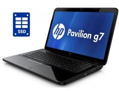 Ноутбук HP Pavilion G7 / 17.3" (1600x900) TN / Intel Core i3-2330M (2 (4) ядра по 2.2 GHz) / 8 GB DDR3 / 240 GB SSD / Intel HD Graphics 3000 / WebCam / Win 10 Pro