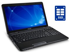 Ноутбук Toshiba Satellite L655-S5117 / 15.6" (1366x768) TN / Intel Core i3-370M (2 (4) ядра по 2.4 GHz) / 4 GB DDR3 / 240 GB SSD / Intel HD Graphics / WebCam / DVD-RW / Win 10 Home