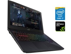 Игровой ноутбук Б-класс Asus ROG Strix GL503VM-BI7N13 / 15.6" (1920x1080) IPS / Intel Core i7-7700HQ (4 (8) ядра по 2.8 - 3.8 GHz) / 16 GB DDR4 / 240 GB SSD + 1000 GB HDD / nVidia GeForce GTX 1060, 3 GB GDDR5, 192-bit / WebCam