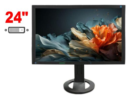 Монітор Eizo FlexScan S2402W / 24" (1920x1200) TN / 1x DVI, 1x VGA, 1x Audio / 2х 0.5W / VESA 100x100 / Pivot