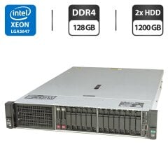 Сервер HP ProLiant DL380 Gen10 (8x 2.5 SFF, 8x 2.5 U2 NVMe) 2U Rack / 2x Intel Xeon Gold 6138 (20 (40) ядра по 2.0 - 3.7 GHz) / 128 GB DDR4 / 2x 1200 GB HDD (SAS) / RAID HP Smart Array P408 / 2x 500W / 2 корзины для HDD
