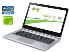 Ультрабук Acer Aspire S3 392G-54204G1 / 13.3" (1920x1080) IPS Touch / Intel Core i5-4200U (2 (4) ядра по 1.6 - 2.6 GHz) / 4 GB DDR3 / 256 GB SSD / nVidia GeForce GT 735M, 1 GB DDR3, 64-bit / WebCam / Win 10 Home / АКБ не держит