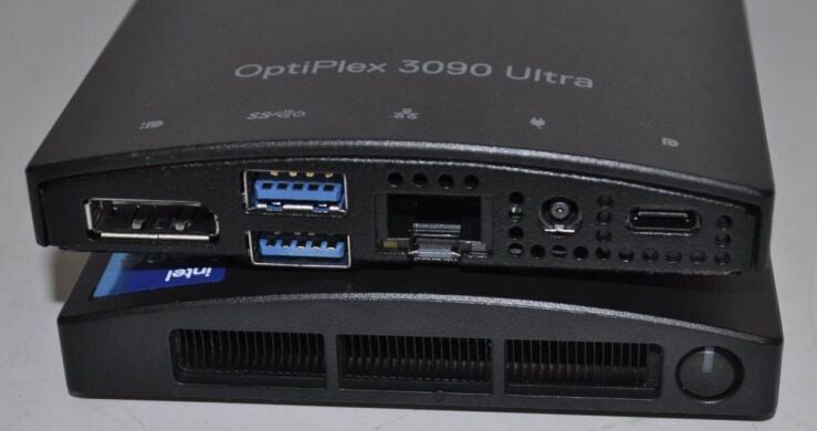 Неттоп Dell OptiPlex 3090 Ultra USFF / Intel Core i5-1145G7 (4 (8) ядра по 4.4 GHz) / 16 GB DDR4 / 128 GB SSD M.2 / Intel Iris Xe Graphics / Wi-Fi / Bluetooth / Windows 11 Pro / Блок питания