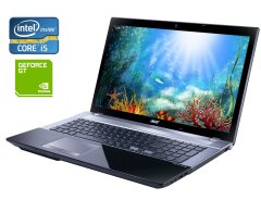 Игровой ноутбук Acer Aspire V3-771G / 17.3" (1600x900) TN / Intel Core i5-3210M (2 (4) ядра по 2.5 - 3.1 GHz) / 8 GB DDR3 / 750 GB HDD / nVidia GeForce GT 650M, 2 GB GDDR5, 128-bit / WebCam / DVD-ROM / Win 10