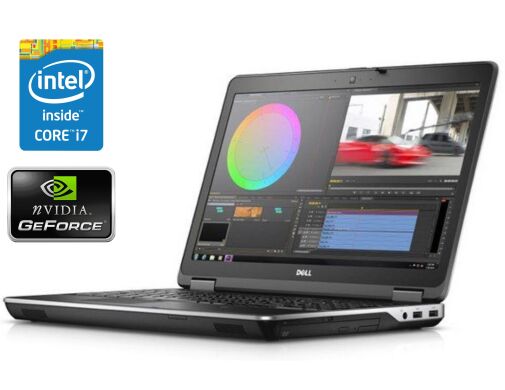 Мобільна робоча станція Dell Precision M2800 / 15.6" (1920x1080) IPS / Intel Core i7-4710MQ (4 (8) ядра по 2.5 - 3.5 GHz) / 8 GB DDR3 / 480 GB SSD / AMD FirePro W4170M, 2 GB GDDR5, 128-bit / WebCam / DVD-ROM / Win 10 Pro