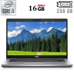 Ультрабук Б-класс Dell Latitude 5410 / 14" (1920x1080) IPS Touch / Intel Core i5-10210U (4 (8) ядра по 1.6 - 4.2 GHz) / 16 GB DDR4 / 256 GB SSD M.2 / Intel UHD Graphics / USB 3.1 / HDMI / Windows 10 лицензия